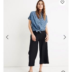 Madewell Huston Pull On Crop Pants Black